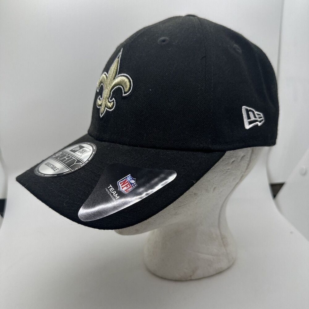 New Era ADJUSTABLE NEW ORLEANS SAINTS Black 9FORTY NFC Patch NFL Team Headwear